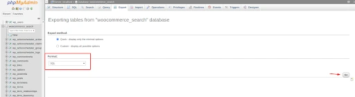 Export WordPress Database